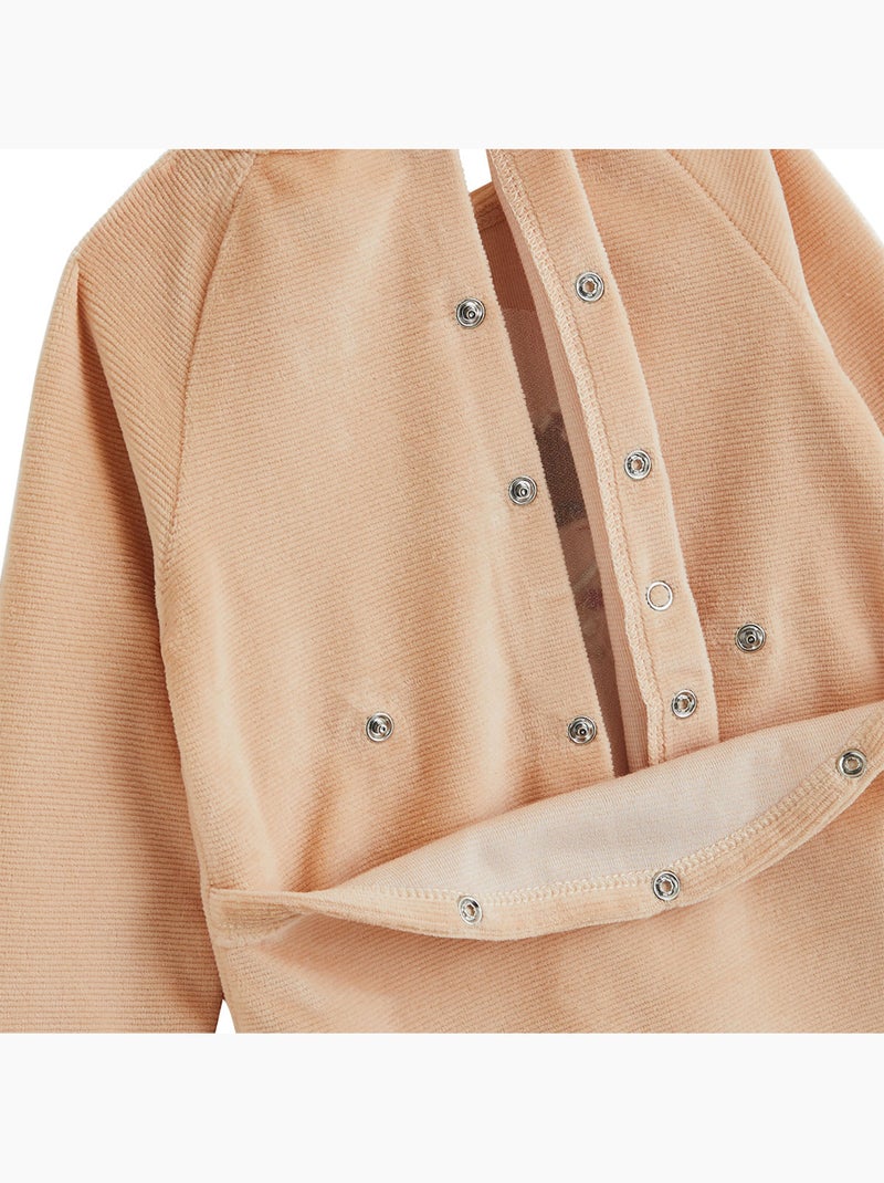 Pyjama bébé en velours petite rêveuse Rose - Kiabi