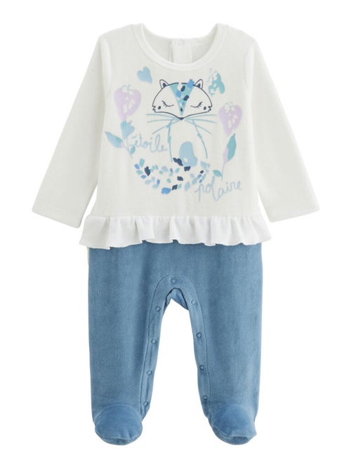 Pyjama bébé en velours Polarmoon - Kiabi