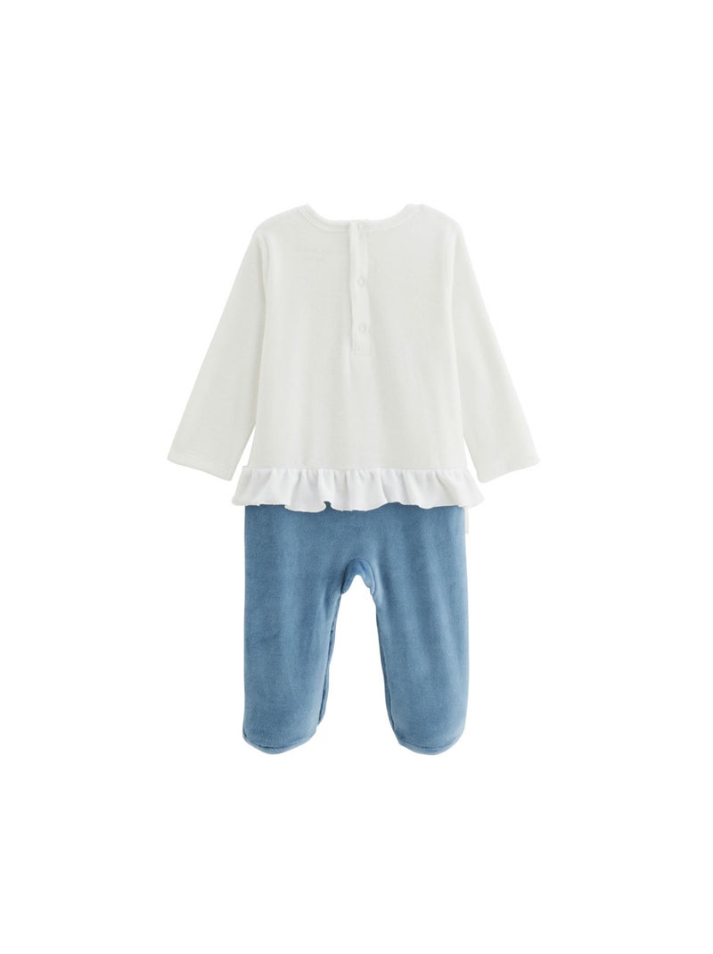 Pyjama bébé en velours Polarmoon Bleu - Kiabi