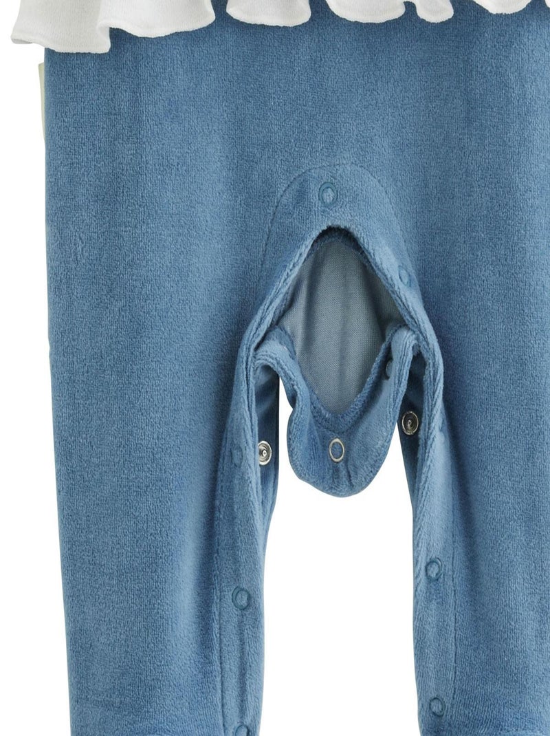Pyjama bébé en velours Polarmoon Bleu - Kiabi