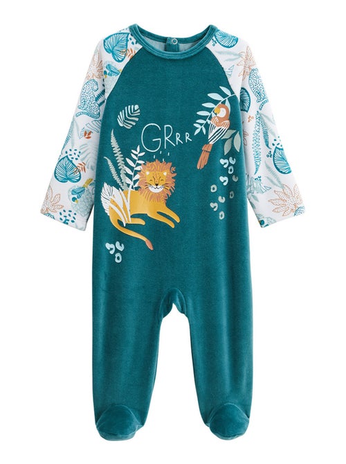 Pyjama bébé en velours Roméo - Kiabi