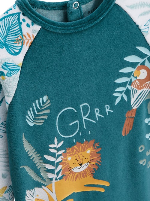 Pyjama bébé en velours Roméo - Kiabi