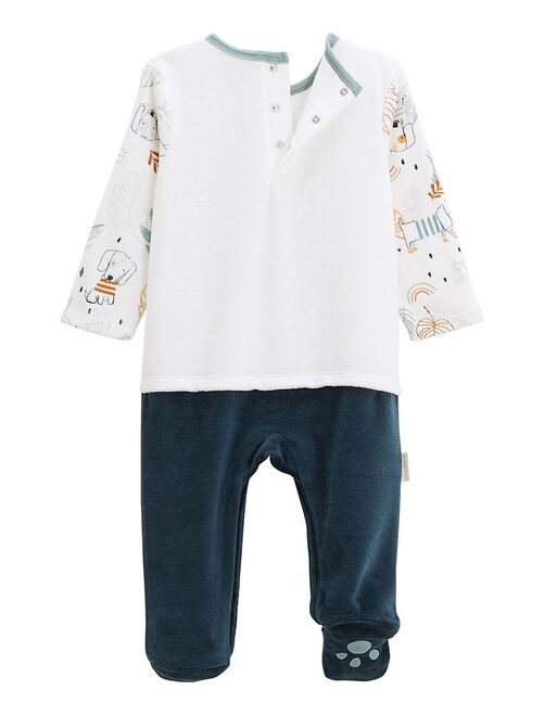 Pyjama bébé en velours Scotty - Kiabi