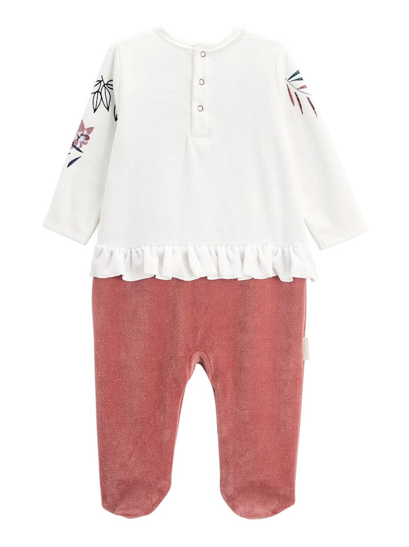 Pyjama bébé en velours Trinidad Rose - Kiabi