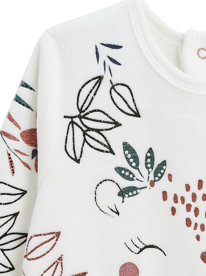 Pyjama bébé en velours Trinidad Rose - Kiabi