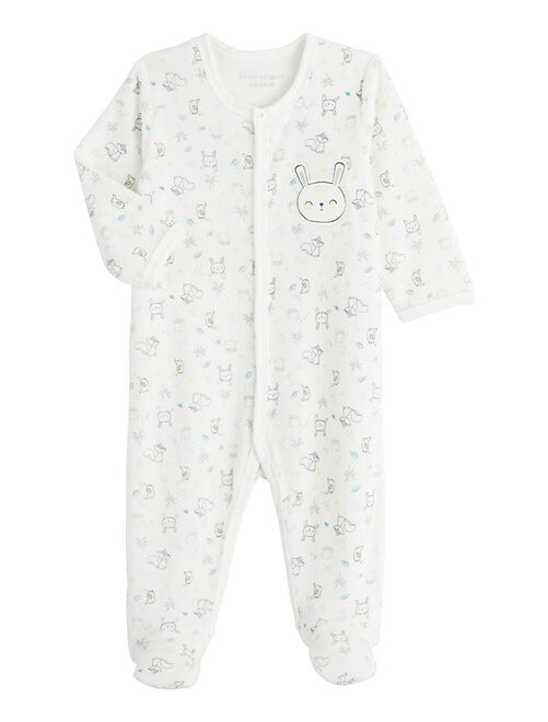Pyjama bébé en velours Tropicland - Kiabi