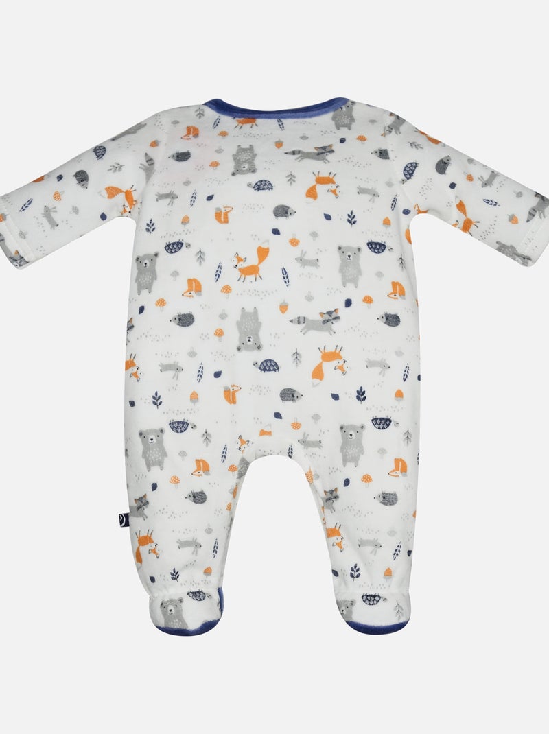 PYJAMA BEBE FABRICE VELOURS RASE Bleu - Kiabi