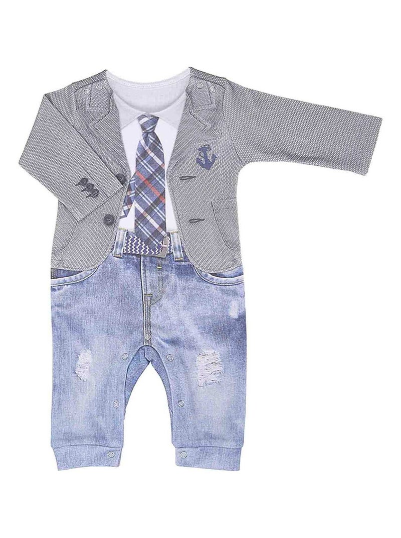Pyjama bébé garçon , LUCAS Gris - Kiabi