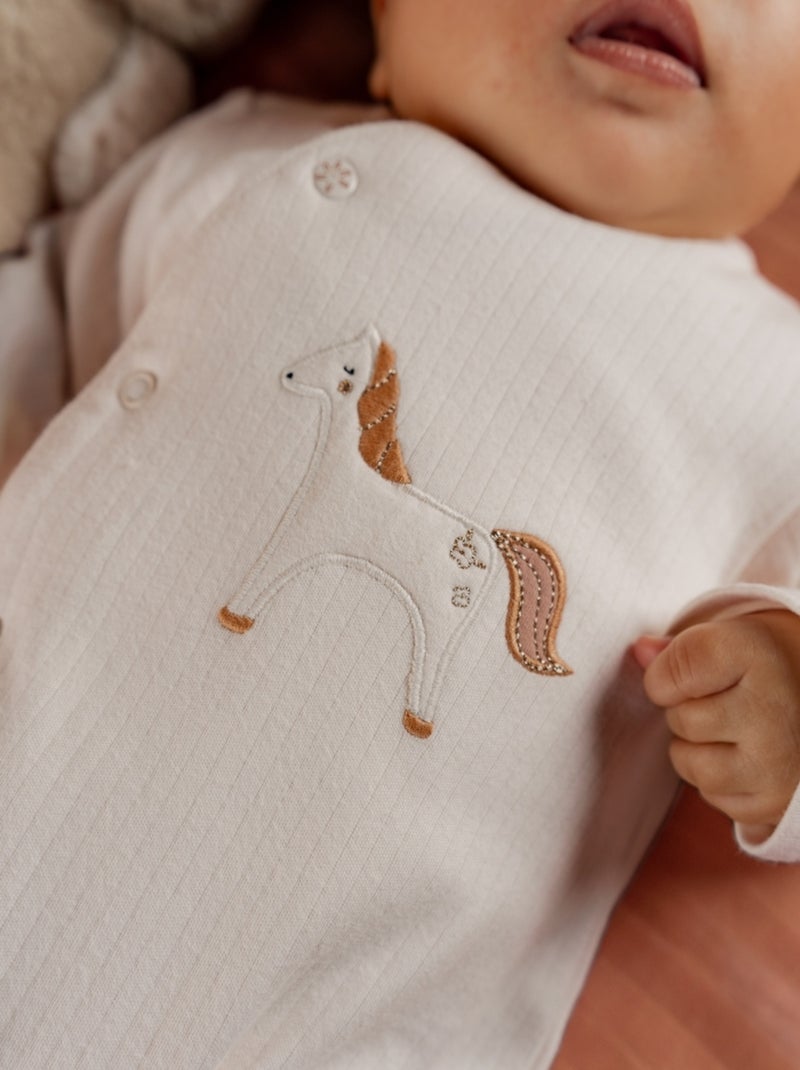 Pyjama bébé, Jersey fantaisie Noukie's Ecru - Kiabi