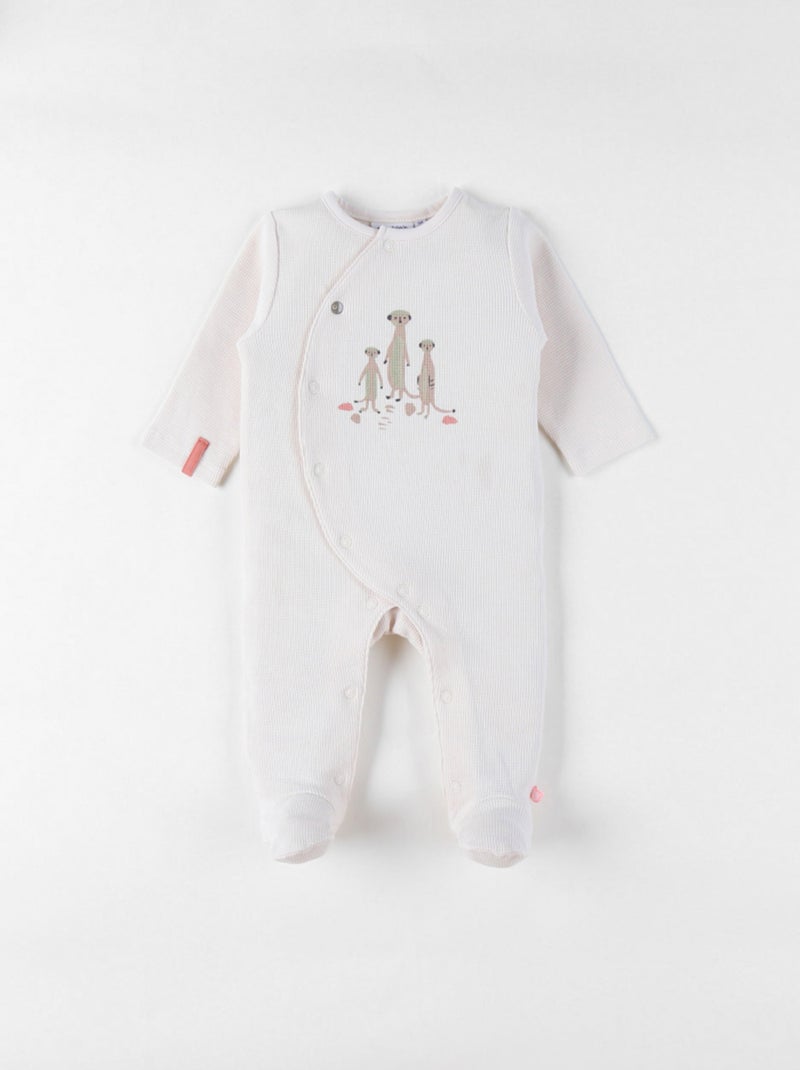 Pyjama bébé, Jersey Gaufré Noukie's Ecru - Kiabi