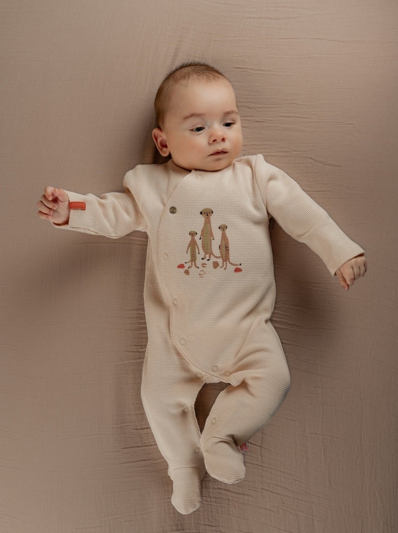 Pyjama bébé, Jersey Gaufré Noukie's Ecru - Kiabi