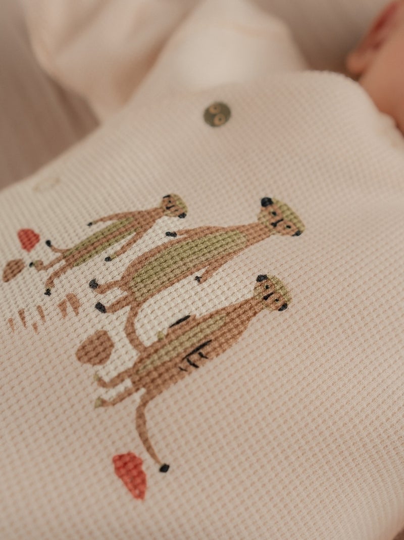 Pyjama bébé, Jersey Gaufré Noukie's Ecru - Kiabi