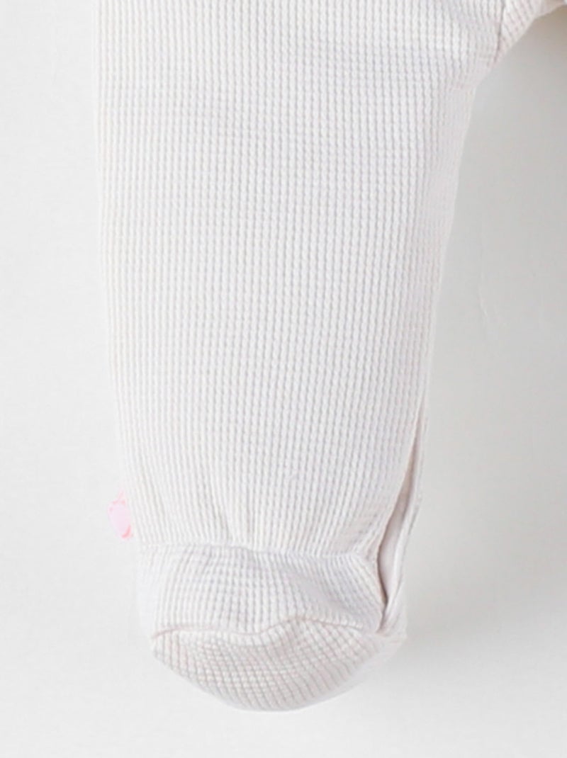 Pyjama bébé, Jersey Gaufré Noukie's Ecru - Kiabi