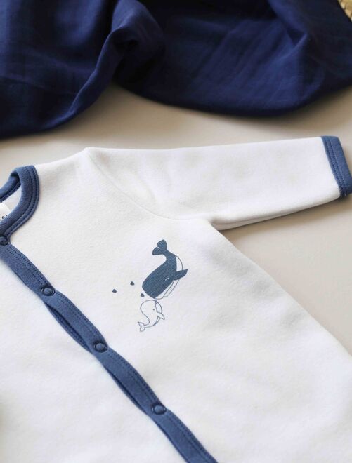 Pyjama bébé chiens en molleton A084501