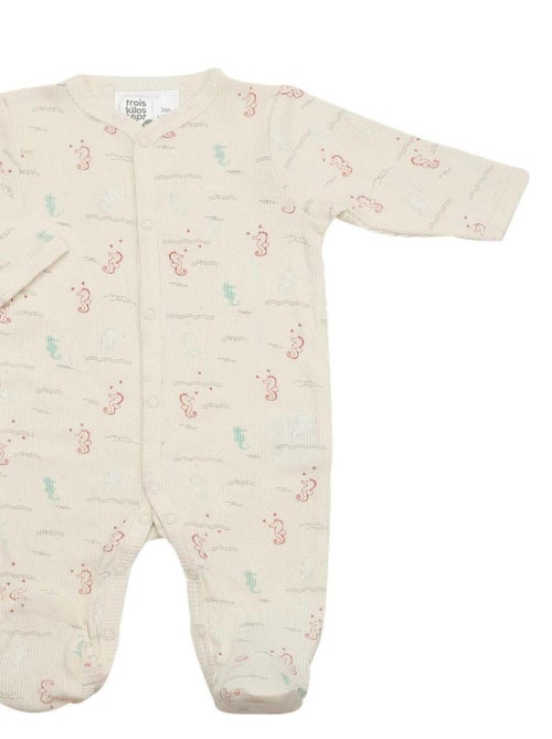 Pyjama bébé maille côtelée en coton - Kiabi