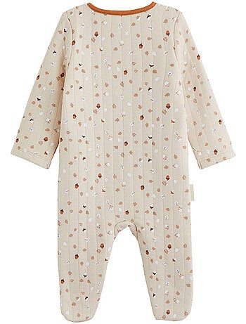 Pyjama bébé matelassé ouverture pont caramel