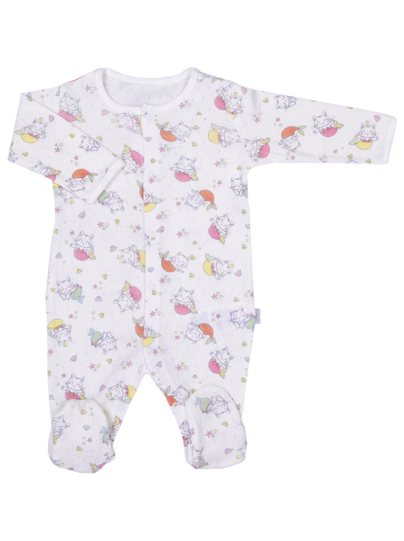 Pyjama bébé , MIAOU Ecru - Kiabi