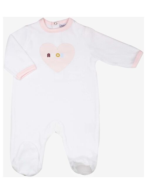 Pyjama bébé modèle Coeur - Kiabi