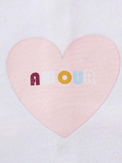 Pyjama bébé modèle Coeur - Kiabi