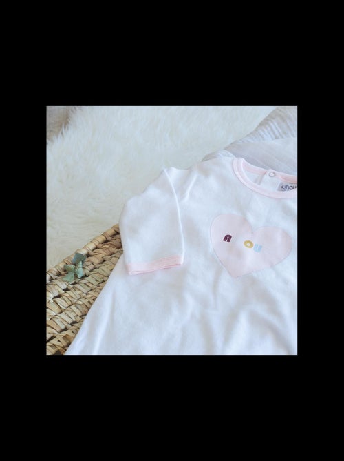 Pyjama bébé modèle Coeur - Kiabi