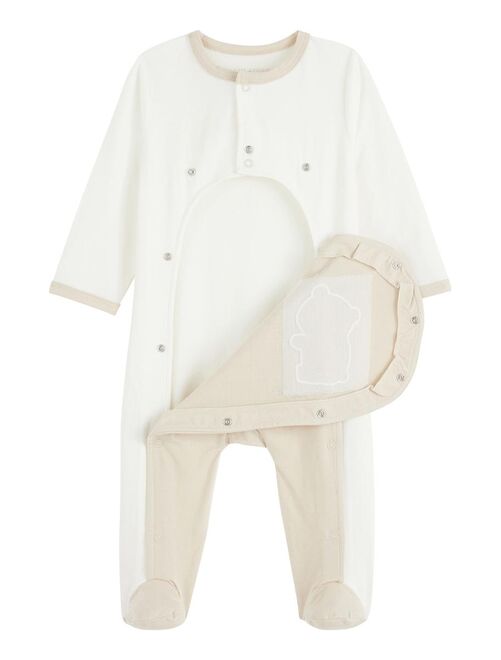 Kit Naissance Bébé 3 Pièces - Pyjama, Body, Doudou Panda - Coton Bio, Label OEKO-TEX - Pour Nouveau-né - 14