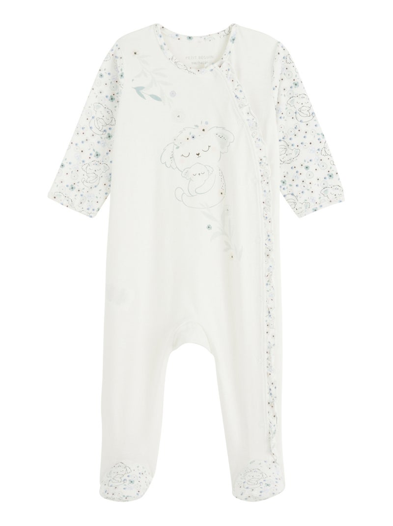 Pyjama bébé ouverture pressionnée Mini Koala Ecru - Kiabi