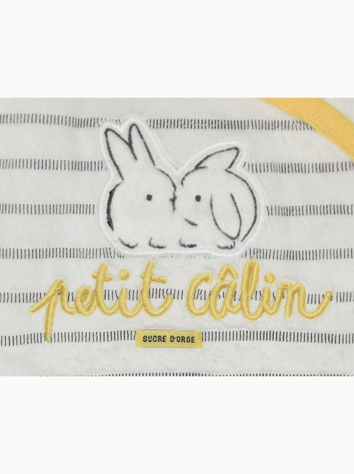 PYJAMA BEBE RAYE GRIS/ECRU - Kiabi