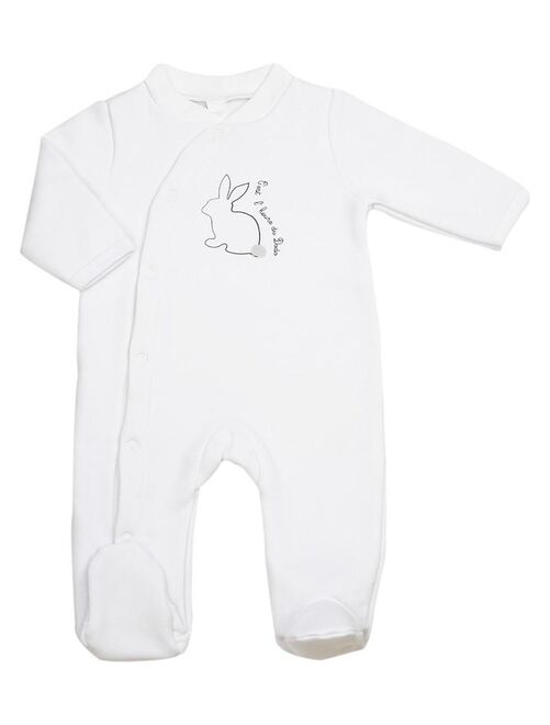 Pyjama bébé modèle petit chat gris Trois Kilos Sept