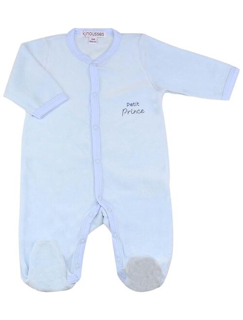 Pyjama garçon naissance blanc Hello - Bébé Roi