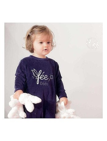 0-4 Ans Pyjama Bleu Bébé Garçon Grenouillère Zippée Combinaison Feuille  Imprimé pour Nouveau-né Enfant