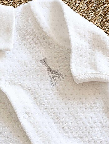 Pyjama en coton bio Rabbit sandshell (naissance : 50 cm)