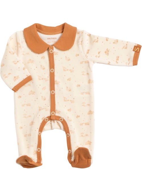 Pyjama bébé velours - SAUTHON - Kiabi