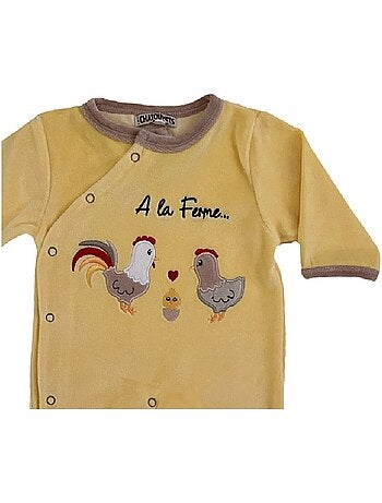 Pyjama bébé velours A La FERME Les Chatounets