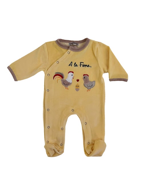 Pyjama bébé velours A La FERME Les Chatounets - Kiabi