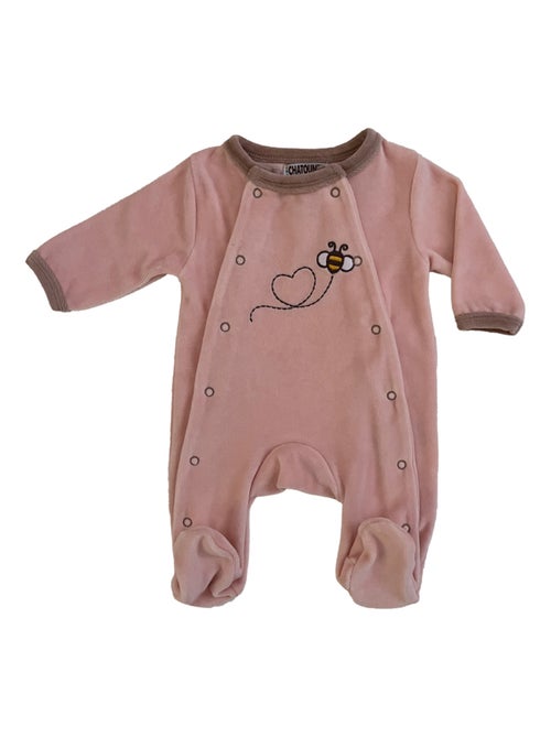 Pyjama bébé velours Abeille Les Chatounets - Kiabi