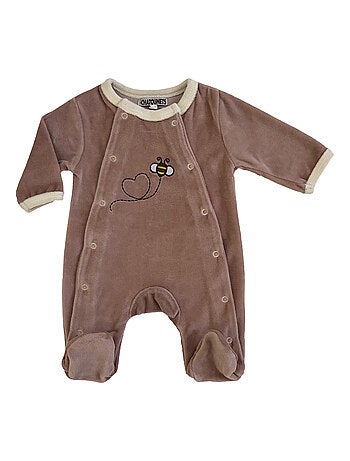 Pyjama bébé velours Abeille Les Chatounets