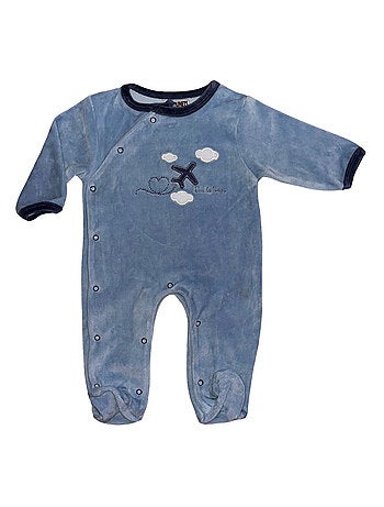 Pyjama bébé velours Avion Les Chatounets