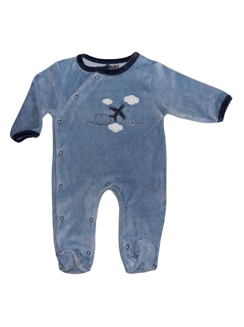 Pyjama bébé velours Avion Les Chatounets - Kiabi