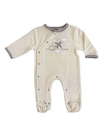 Pyjama bébé velours Avion Les Chatounets