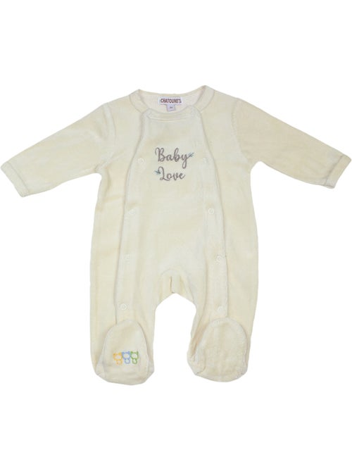 Pyjama bébé velours Baby Love Les Chatounets - Kiabi Pyjama bébé velours Baby Love Les Chatounets - Kiabi