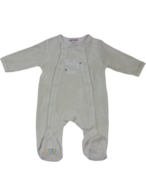 Pyjama bébé velours Baby Love Les Chatounets - Kiabi