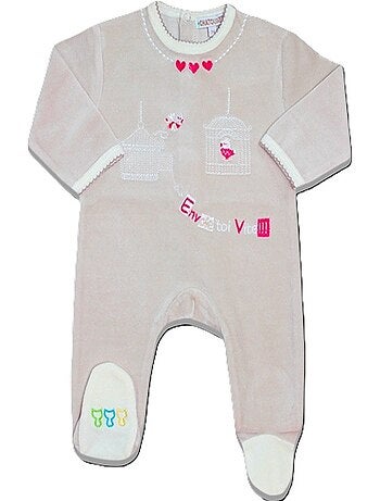 Pyjama bébé velours Bird Les Chatounets