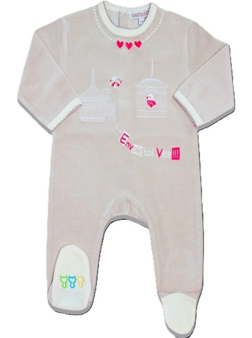 Pyjama bébé velours Bird Les Chatounets - Kiabi