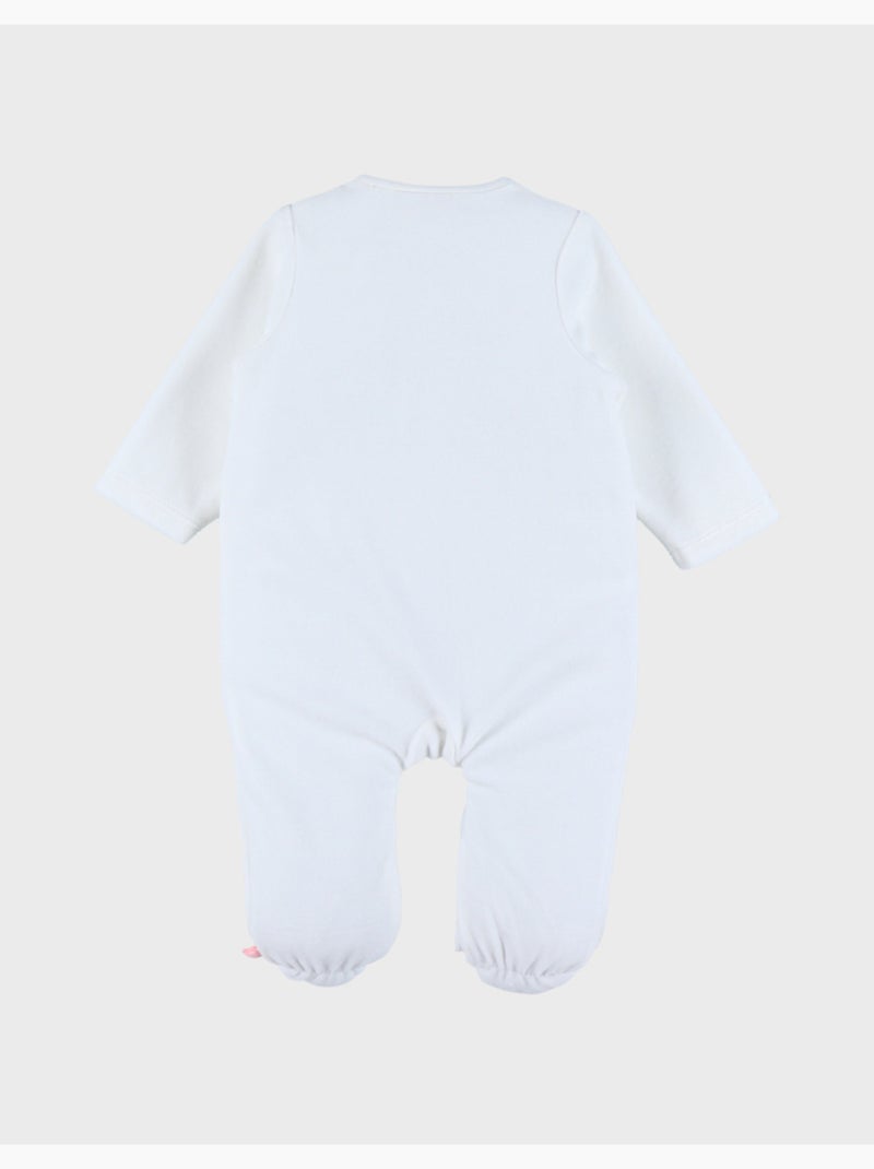 Pyjama bébé, velours brodé Noukie's Blanc - Kiabi