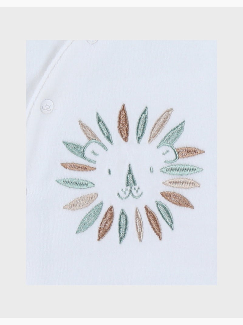 Pyjama bébé, velours brodé Noukie's Blanc - Kiabi