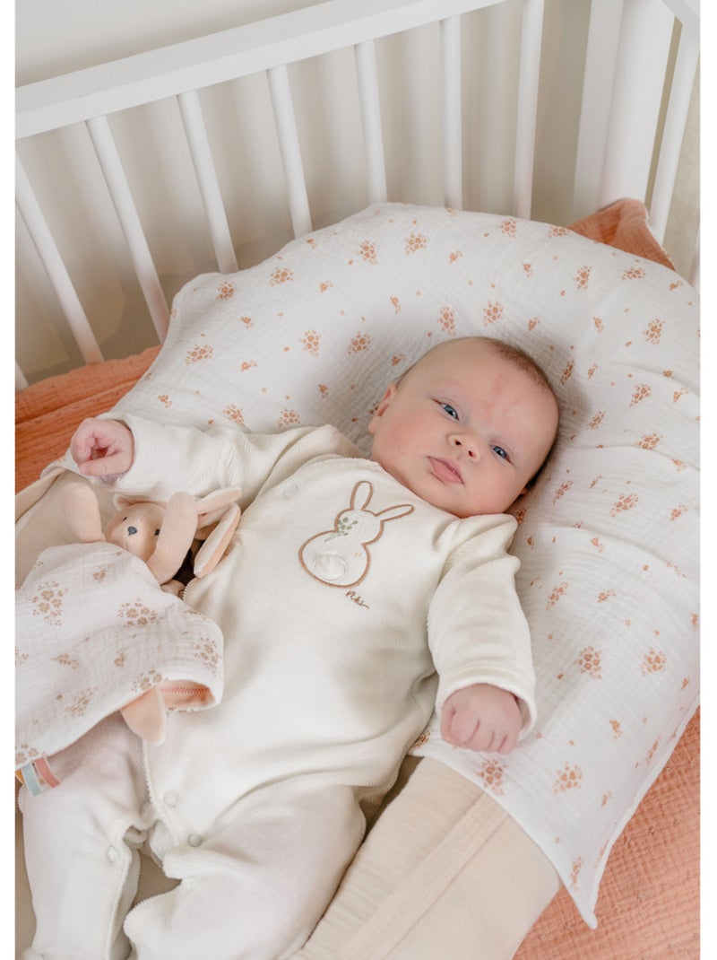 Pyjama bébé, velours brodé Noukie's Ecru - Kiabi