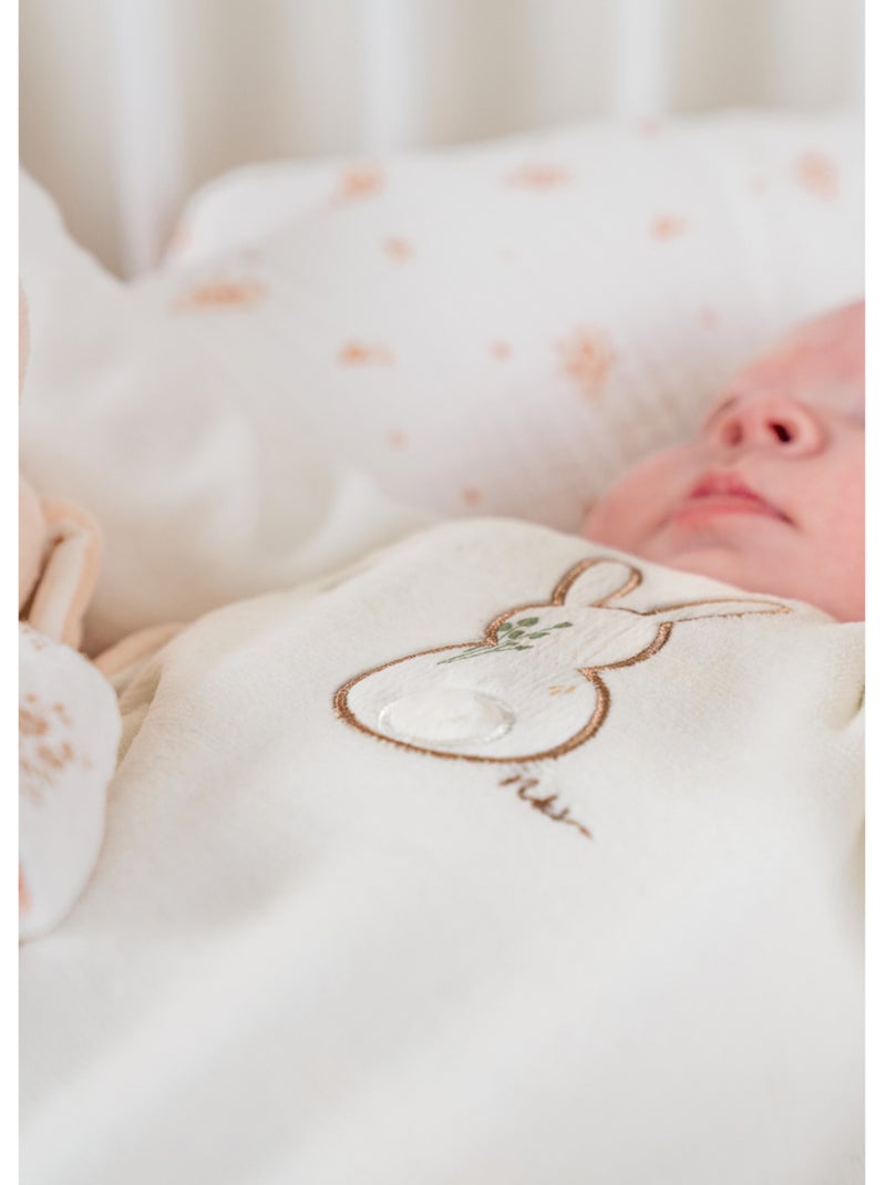 Pyjama bébé, velours brodé Noukie's Ecru - Kiabi