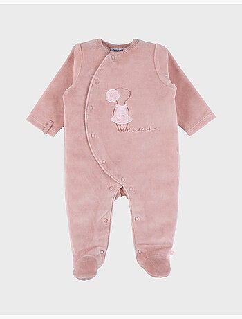 Pyjama bébé, velours brodé Noukie's