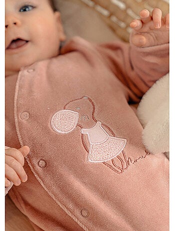 Pyjama bébé, velours brodé Noukie's