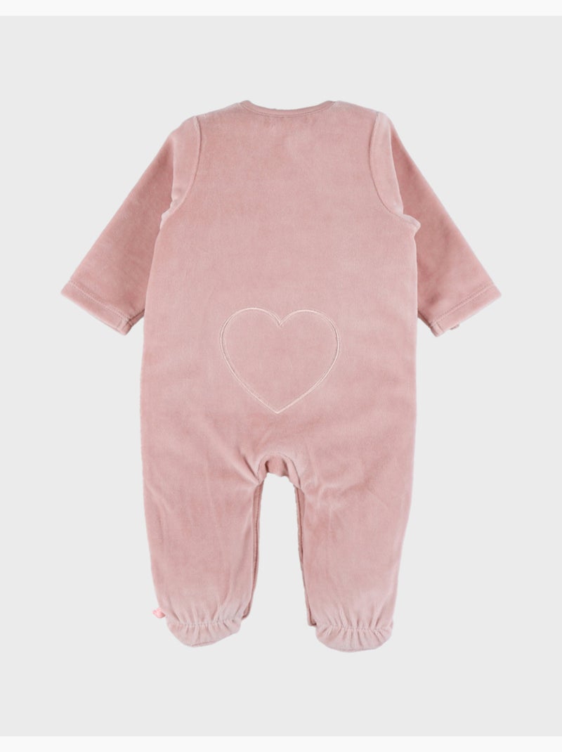 Pyjama bébé, velours brodé Noukie's Rose - Kiabi